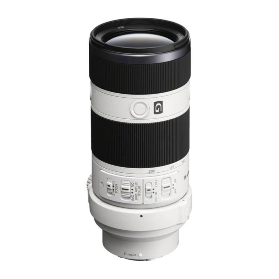 Sony FE 70-200mm f4.0 G OSS Lens top angle