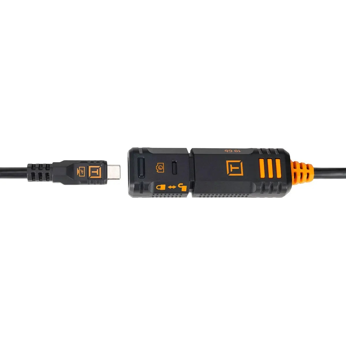 Multifunction cable with connectors on a white background