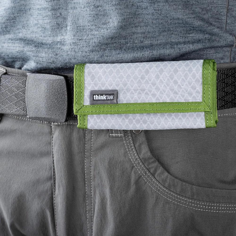 Think Tank Photo Secure Pixel Pocket Rocket attached to belt