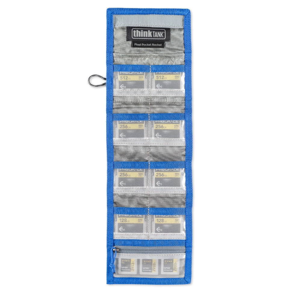 Think Tank Pixel Pocket Rocket top angle of inside case with memory cards inside 3