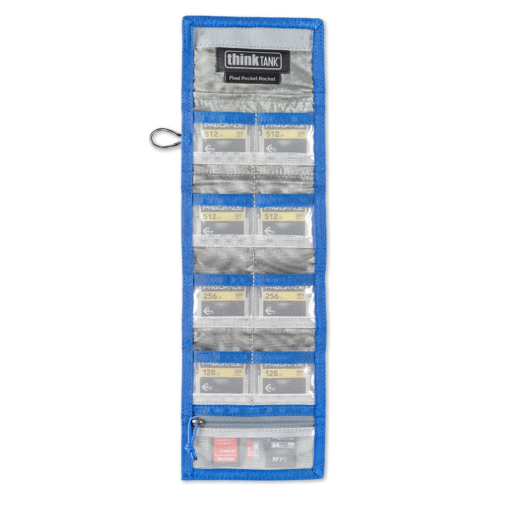 Think Tank Pixel Pocket Rocket top angle of inside case with memory cards inside 2