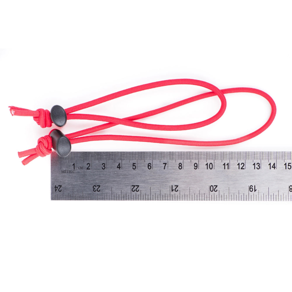 Think Tank Red Whips V2 top angle of whips next to ruler