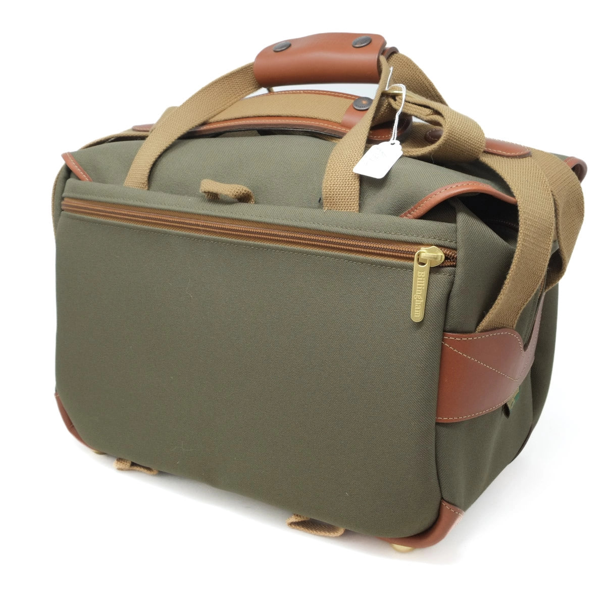 Used Billingham 335 Shoulder Bag Sage/Tan - back angle 