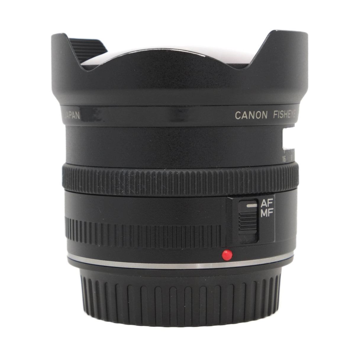 Canon camera lens on a white background
