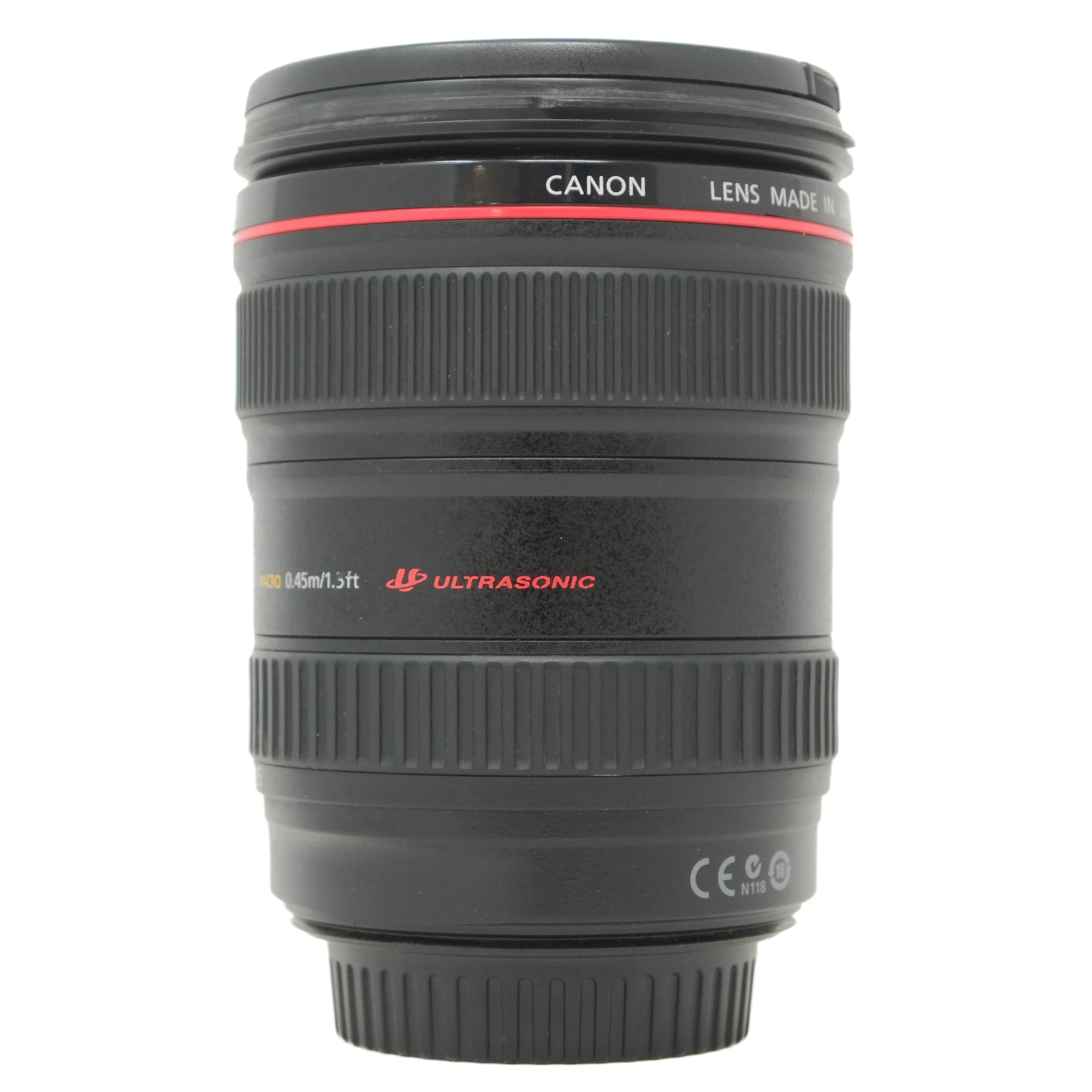 Canon camera lens on a white background