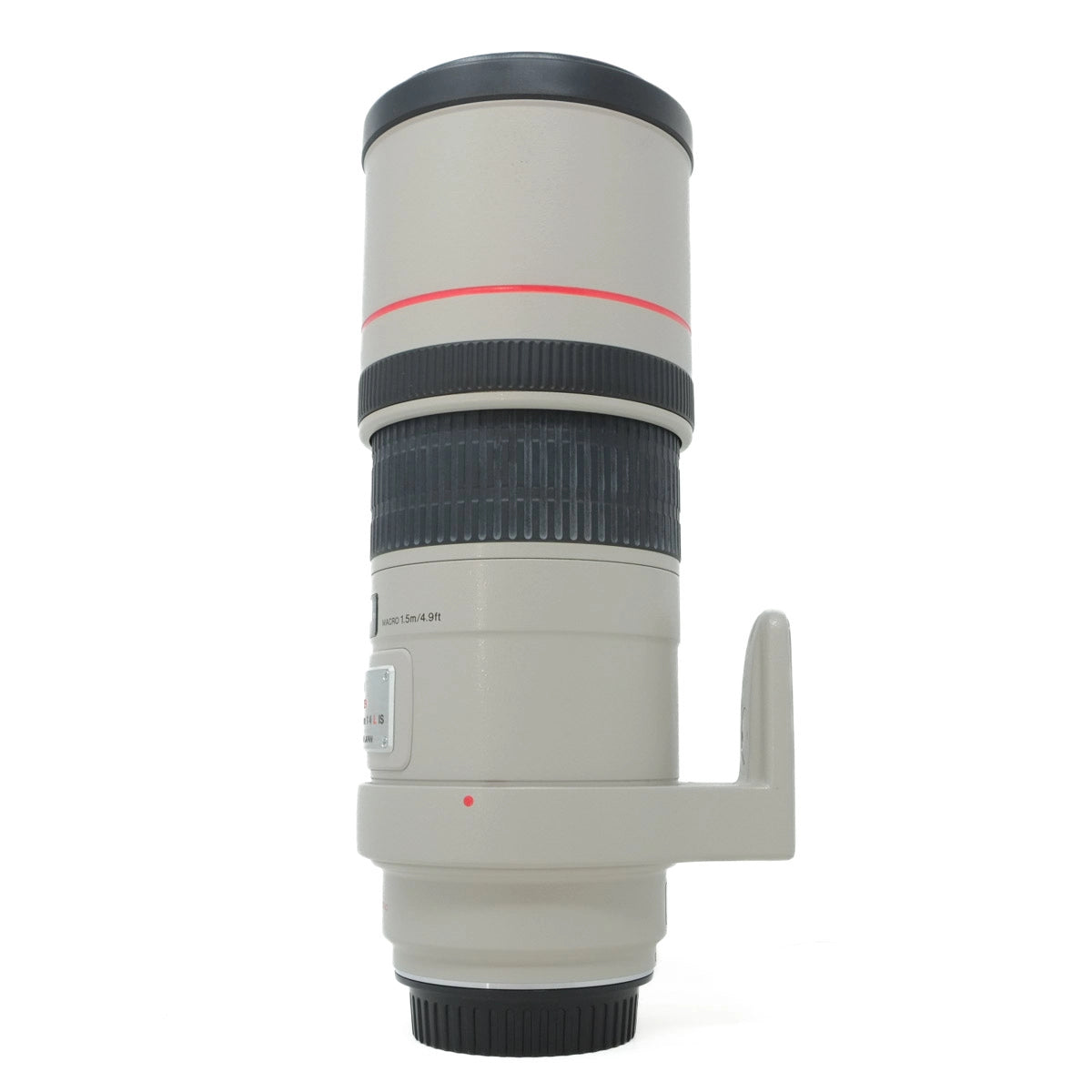 Camera lens with Canon branding on a white background