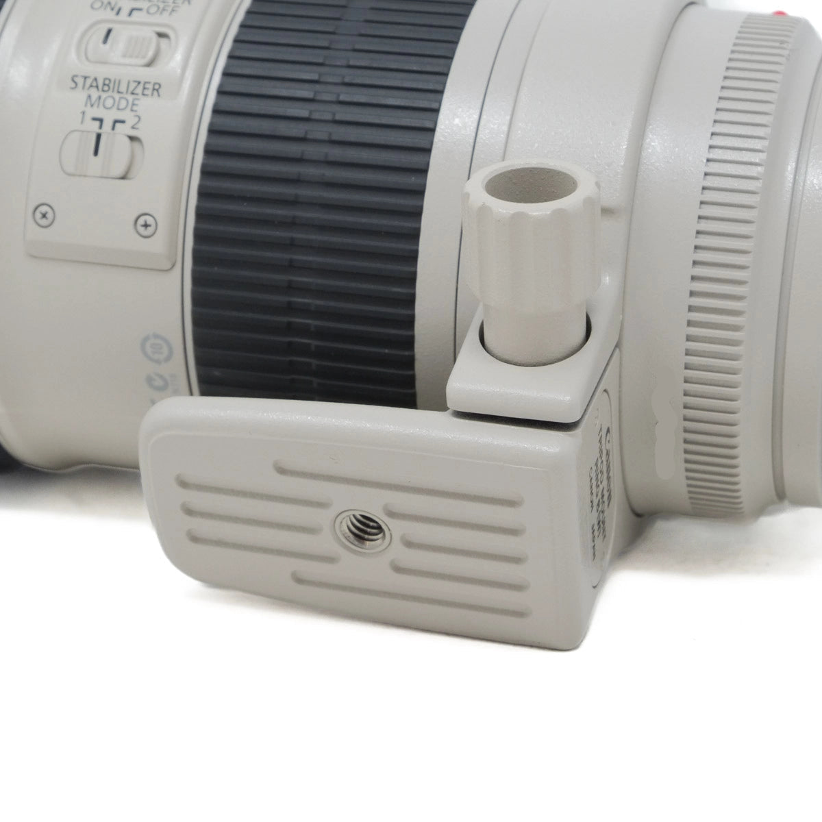 Close-up of a camera lens on a white background