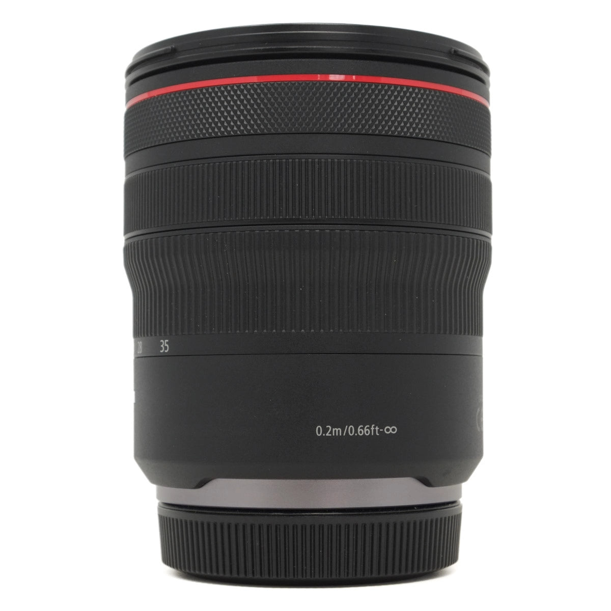 Camera lens with a white background