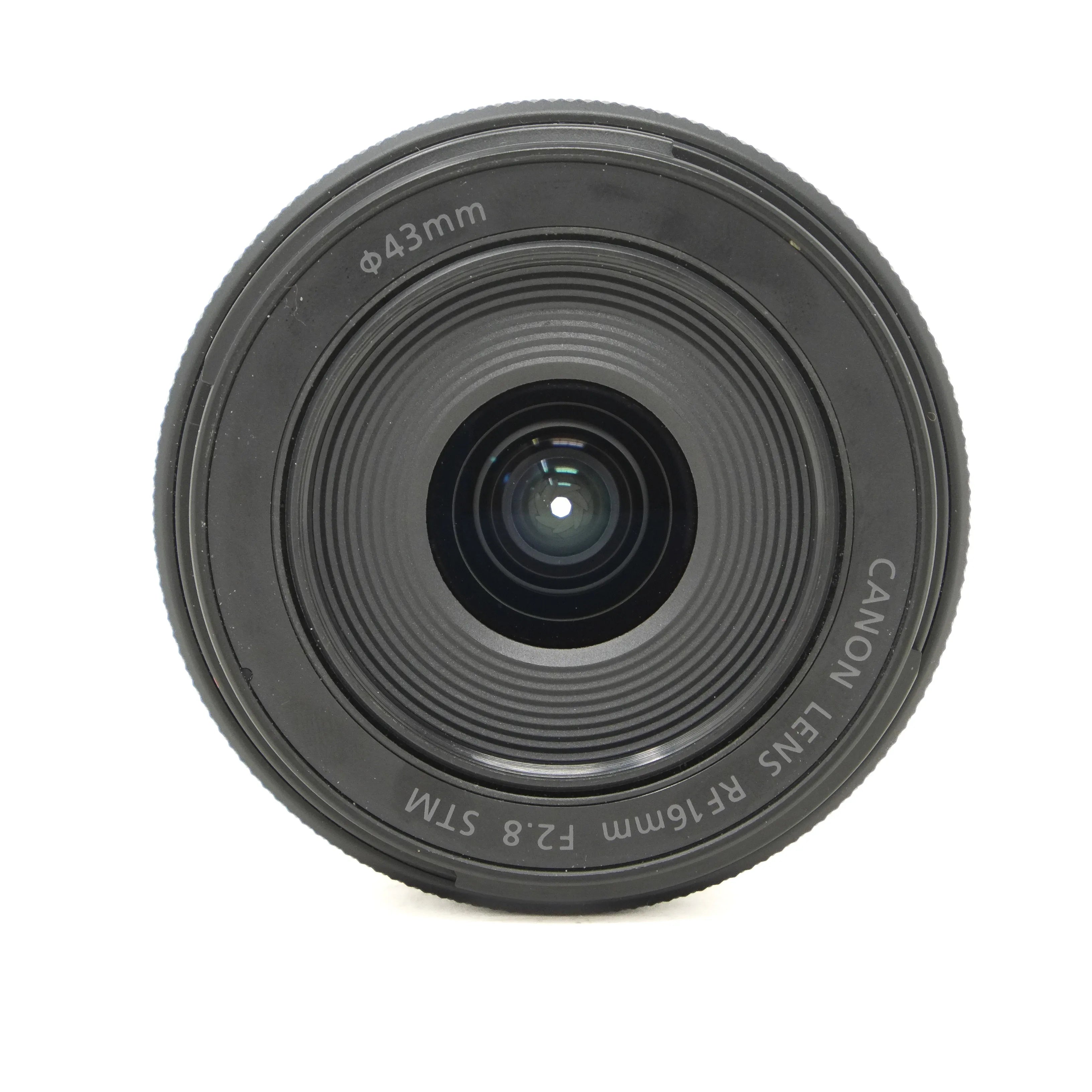 Used Canon RF 16mm f2.8 STM Lens - top angle 