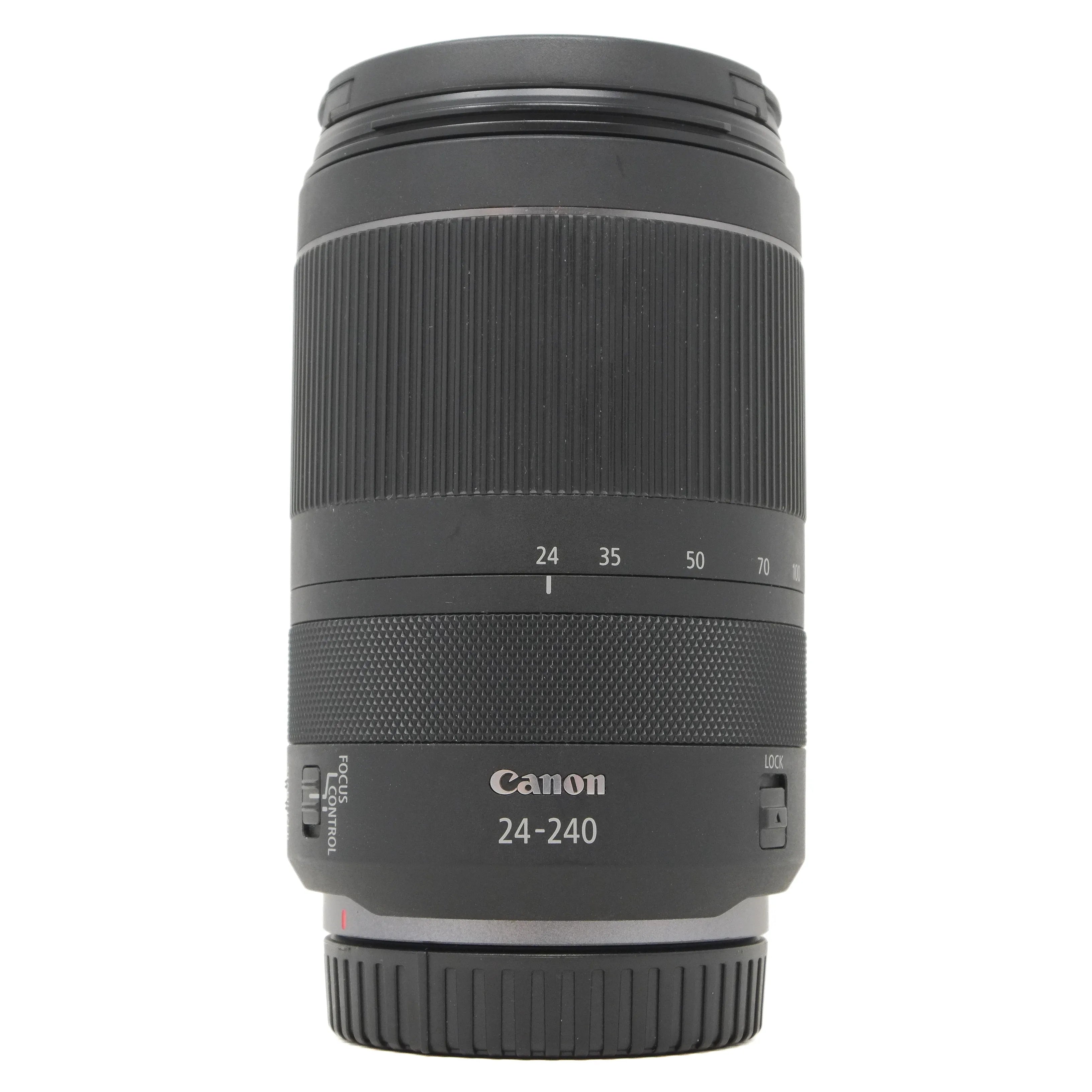 Canon camera lens on a white background