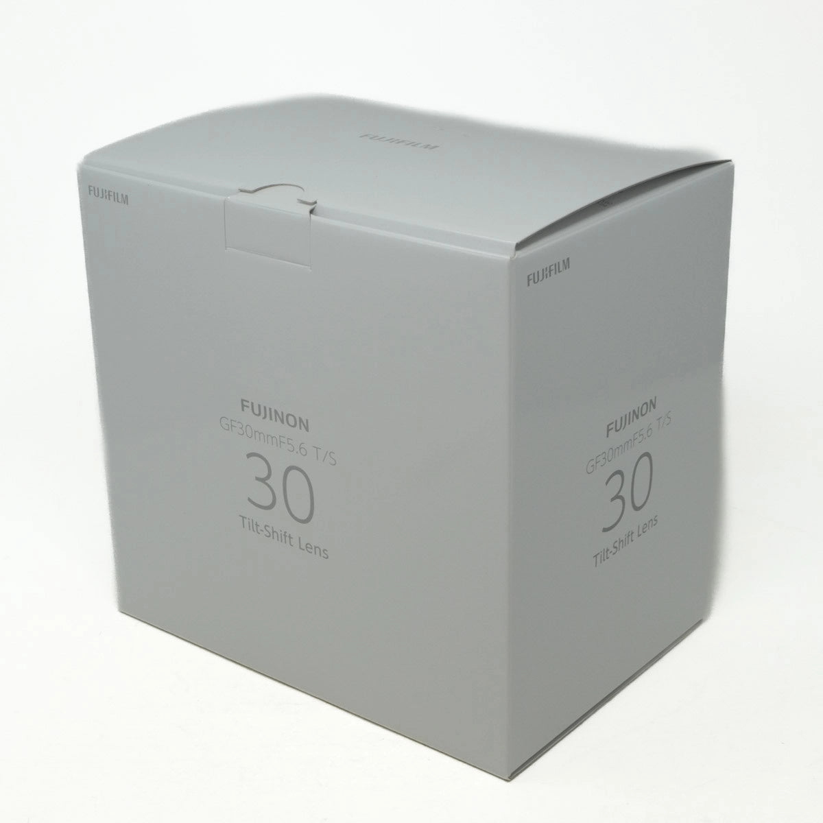 Gray box with 'Fujifilm' branding on a white background