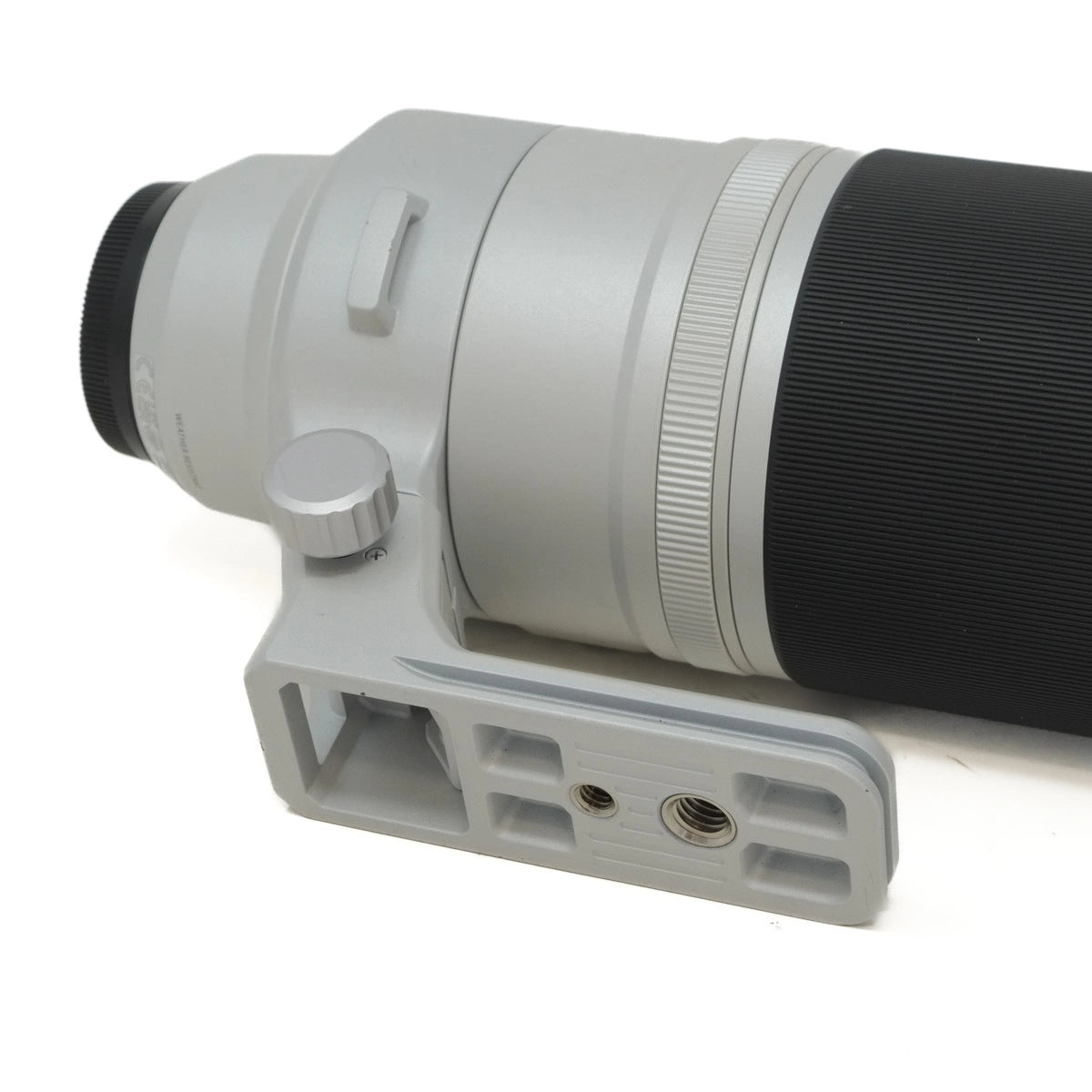 Camera lens with a white background