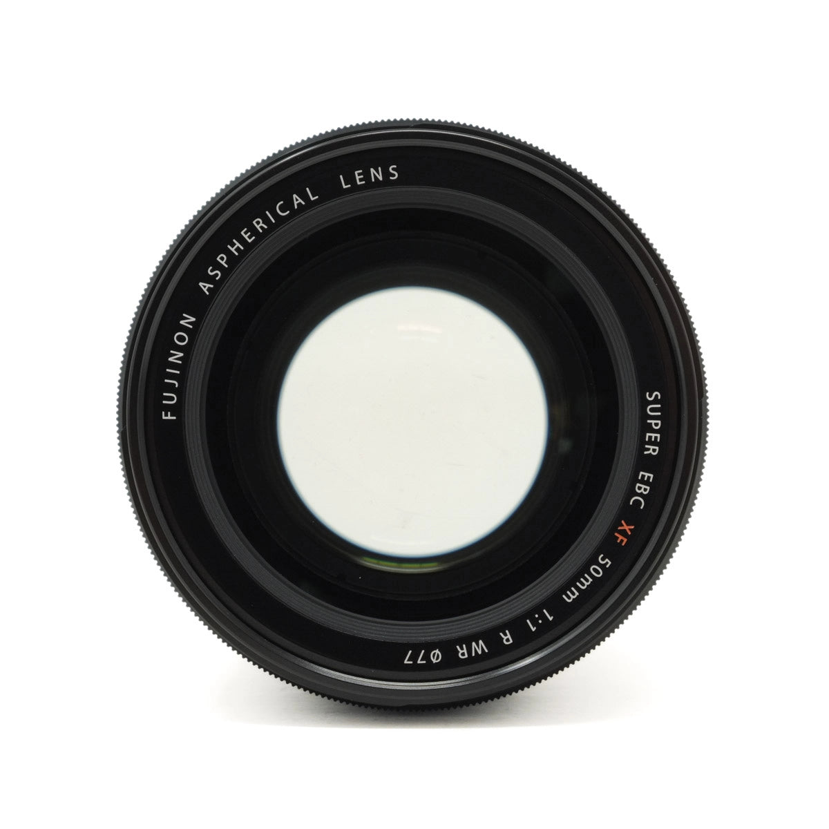 Used Fujifilm XF 50mm F1.0 R WR Prime lens - top angle 