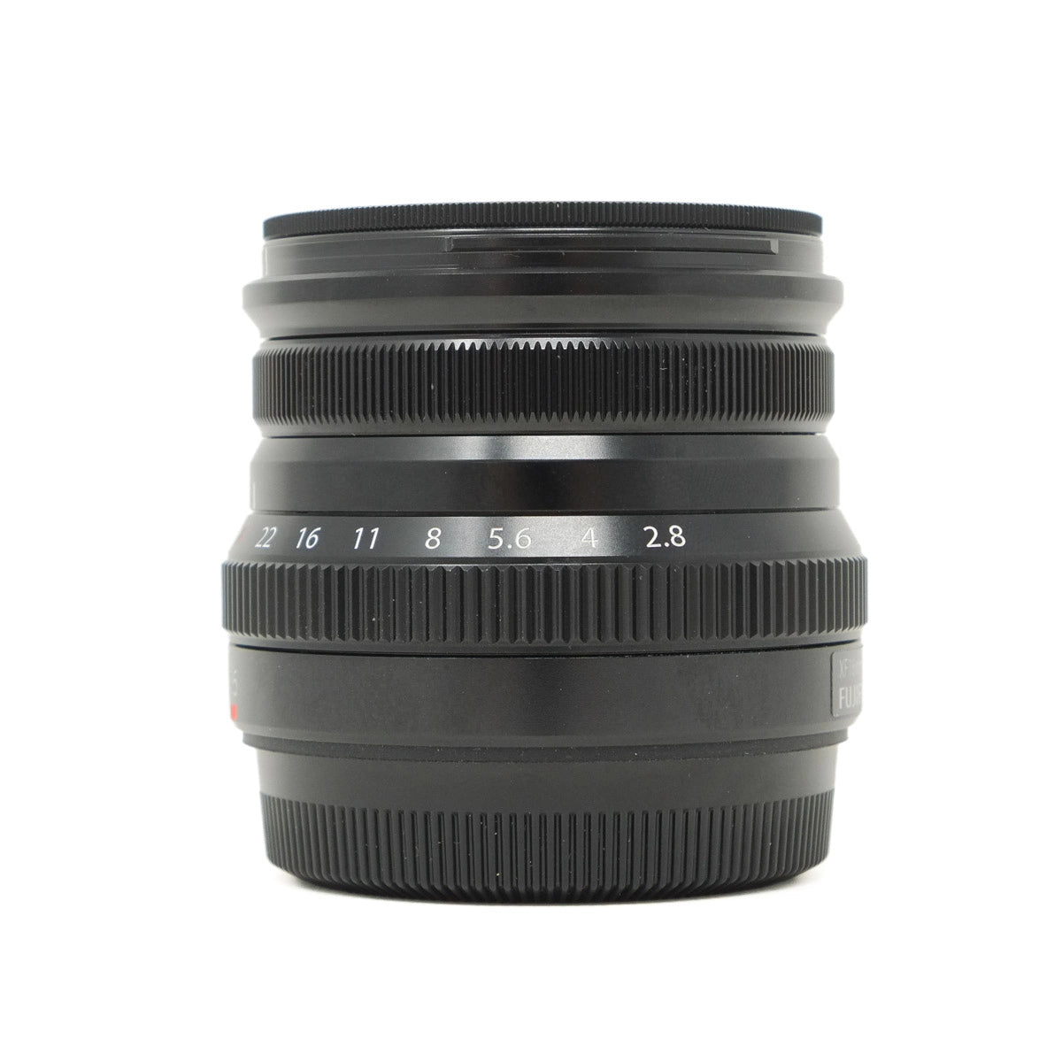 Used Fujifilm XF Super EBC 16mm F2.8 R WR Lens - side angle 