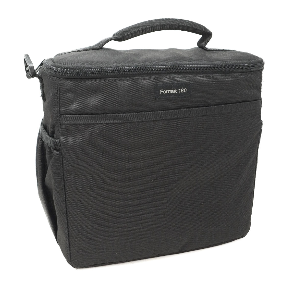 Black bag with 'Format 160' branding on a white background