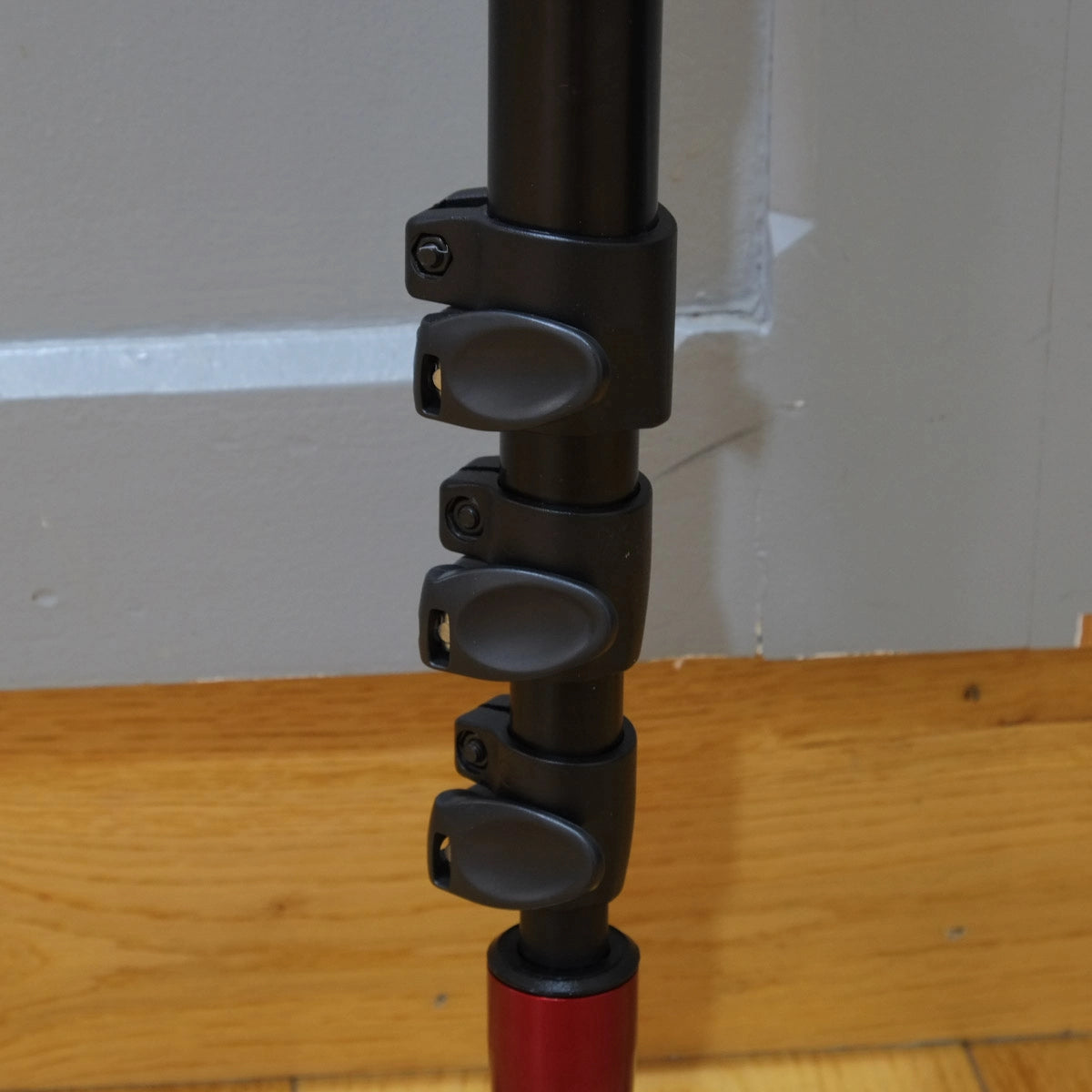 Used Manfrotto MVM500A Monopod with feet and video fluid head - bottom angle 