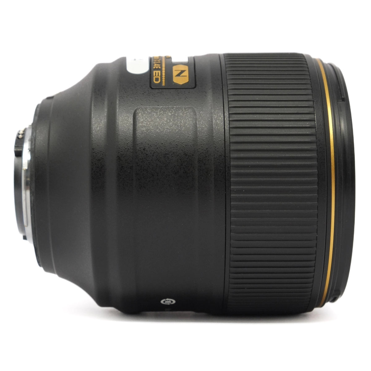 Used Nikon AF-S 105mm f1.4E ED Lens - side angle 
