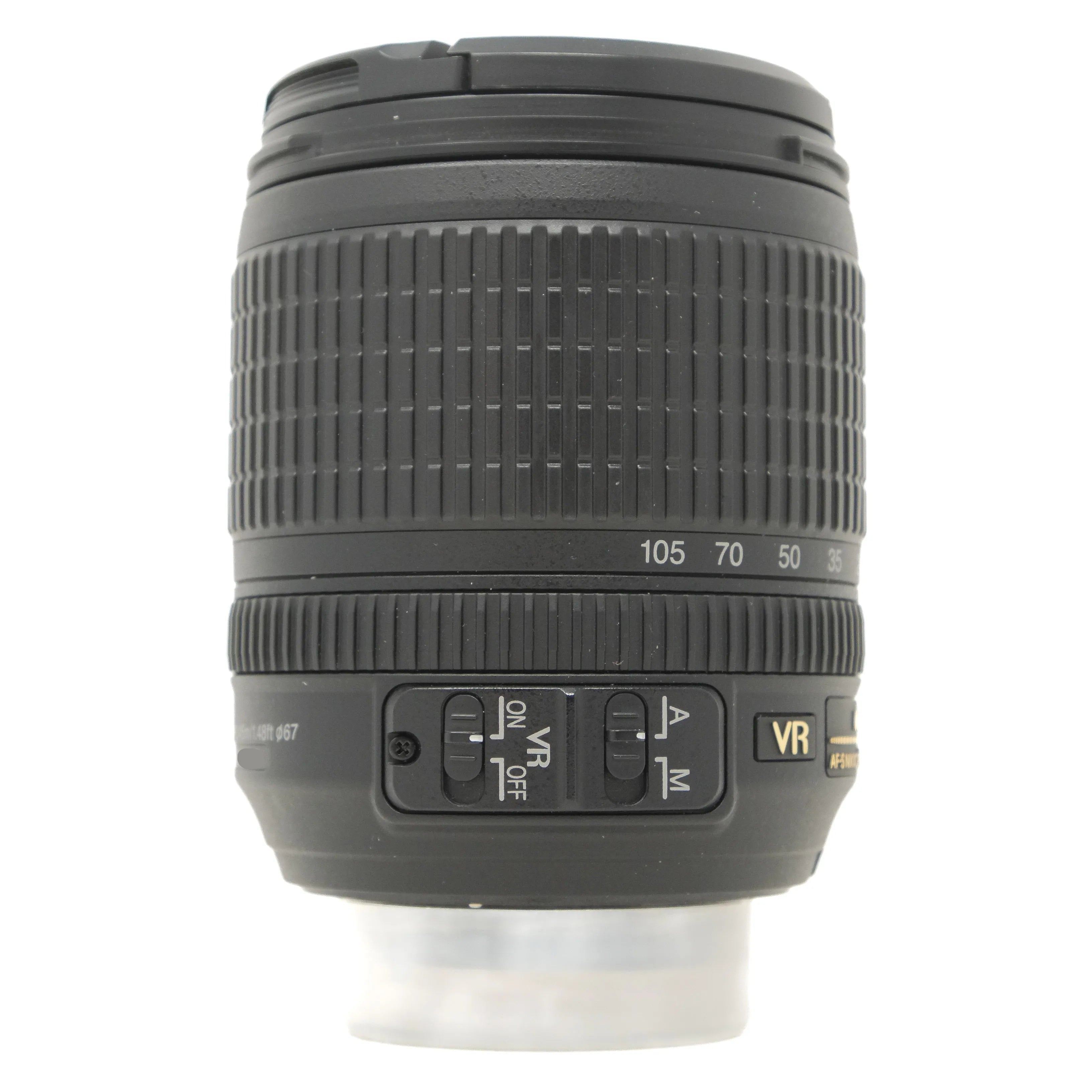 Used Nikon AF-S 18-105mm F3.5-5.6G VR Lens in Nikon F Mount - side angle 