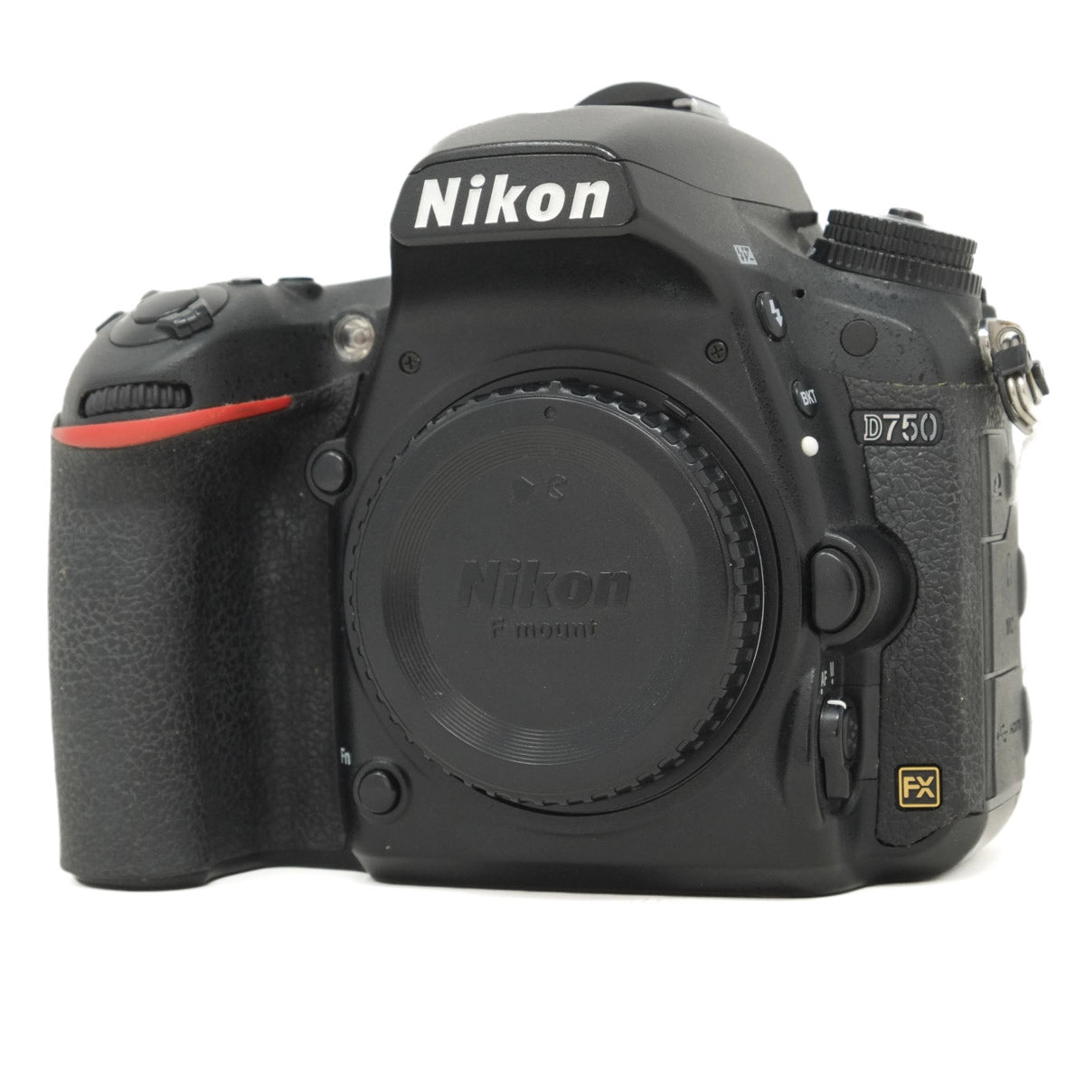 Used Nikon D750 DSLR camera body - front angle 