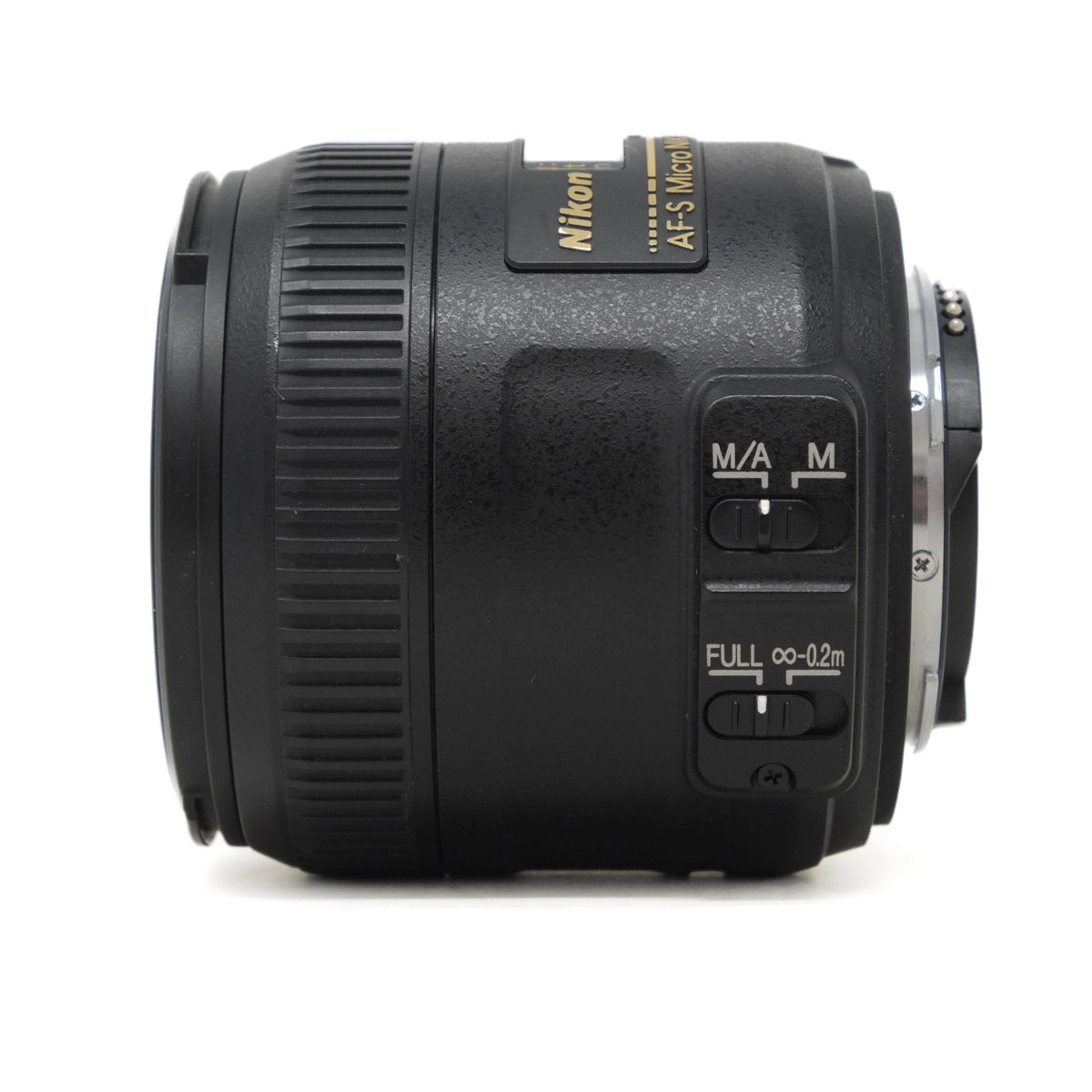 Used Nikon Micro 40mm f/2.8 G Lens - side angle 