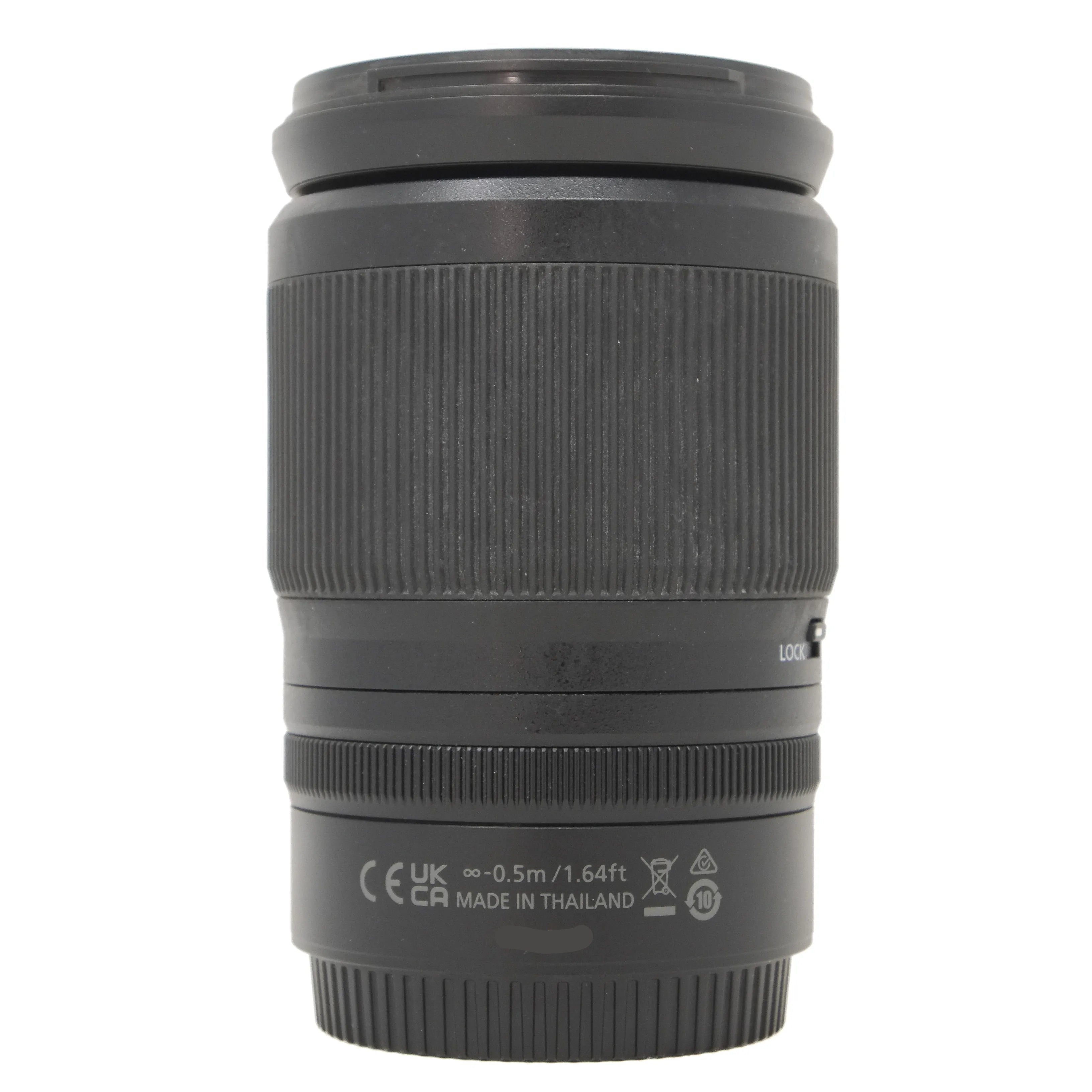 Camera lens on a white background