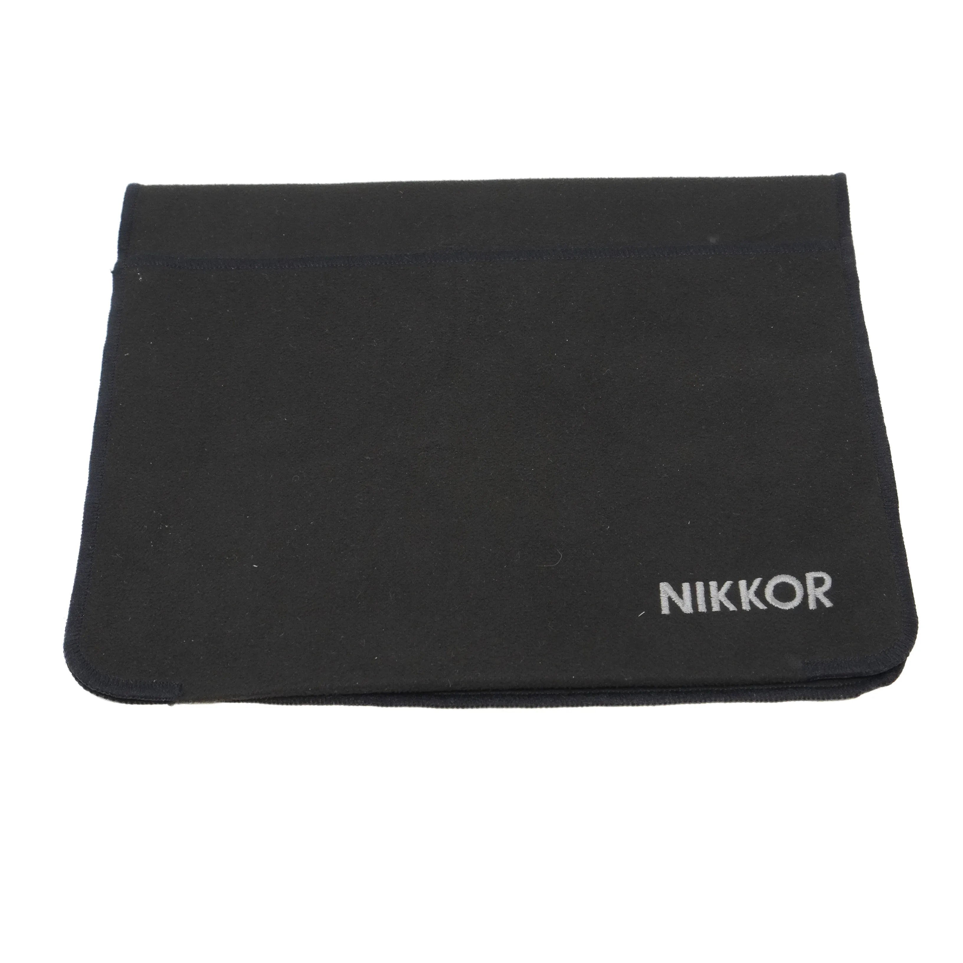 Black pouch with 'Nikkor' branding on a white background