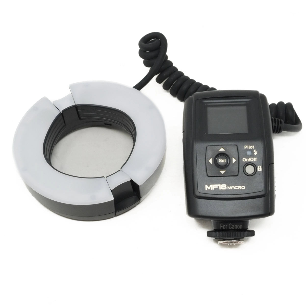 Used Nissin MF-18 TTL Ring flash Nikon - front angle 