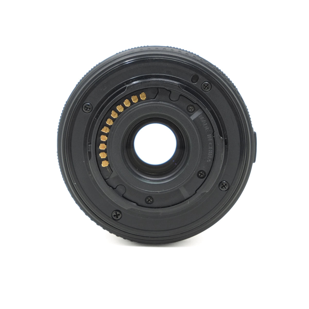 Camera lens on a white background