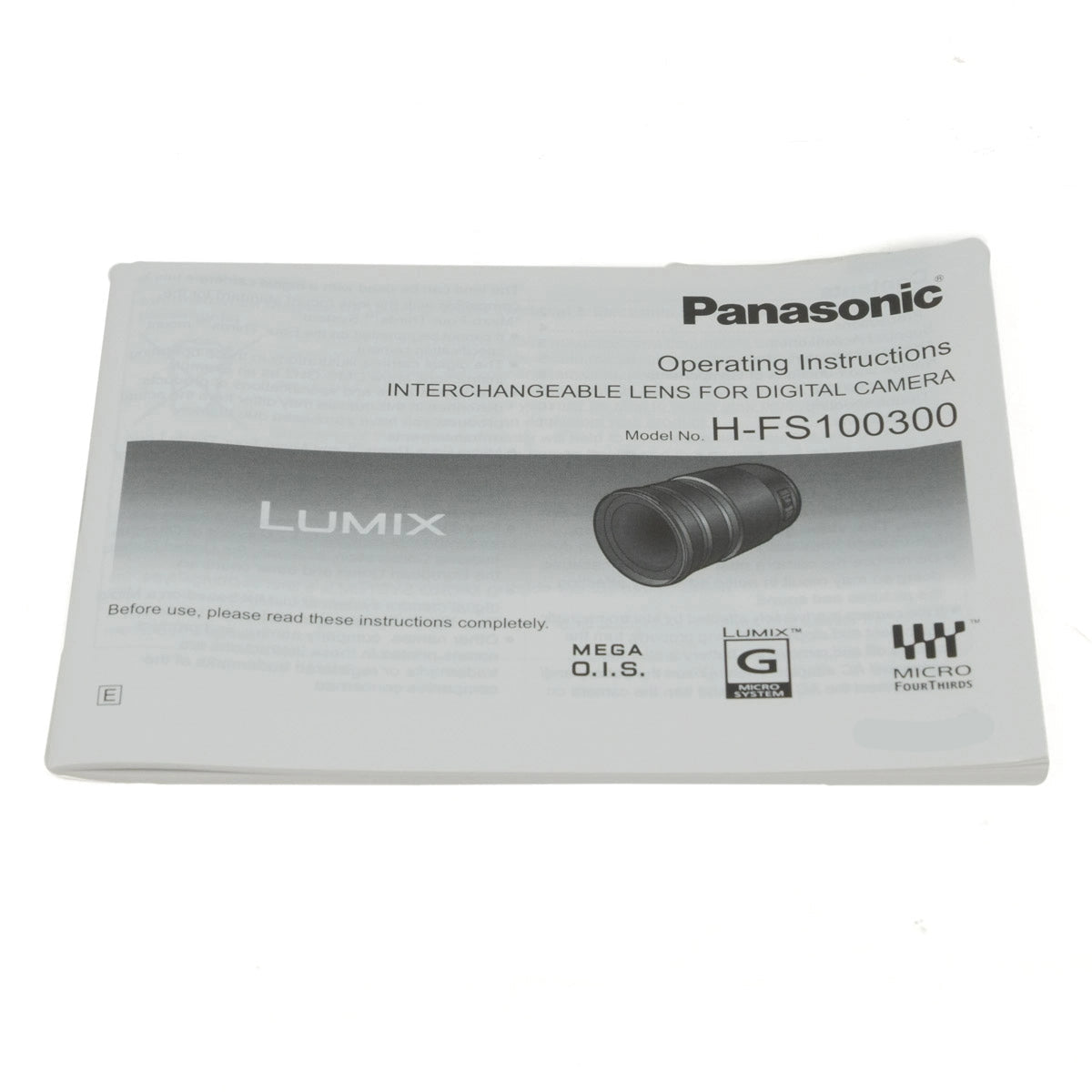 Panasonic Lumix camera lens operating instructions on a white background