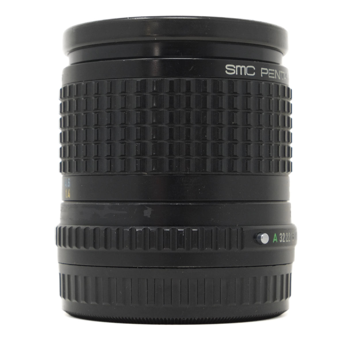Used Pentax SMC Pentax-A 645 150mm f3.5 lens - side angle 