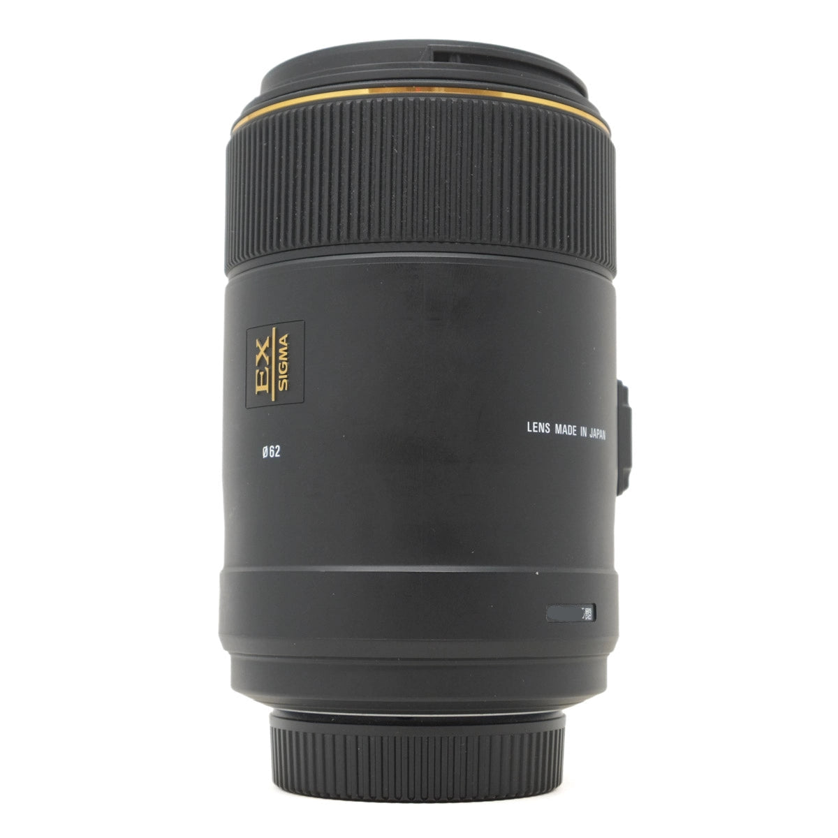 Camera lens with Sigma branding on a white background
