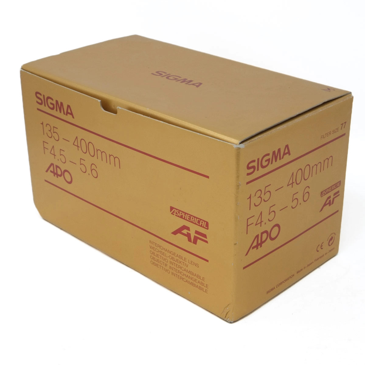Used Sigma 135-400mm F4.5-5.6 APO lens in Nikon F Mount - original box 