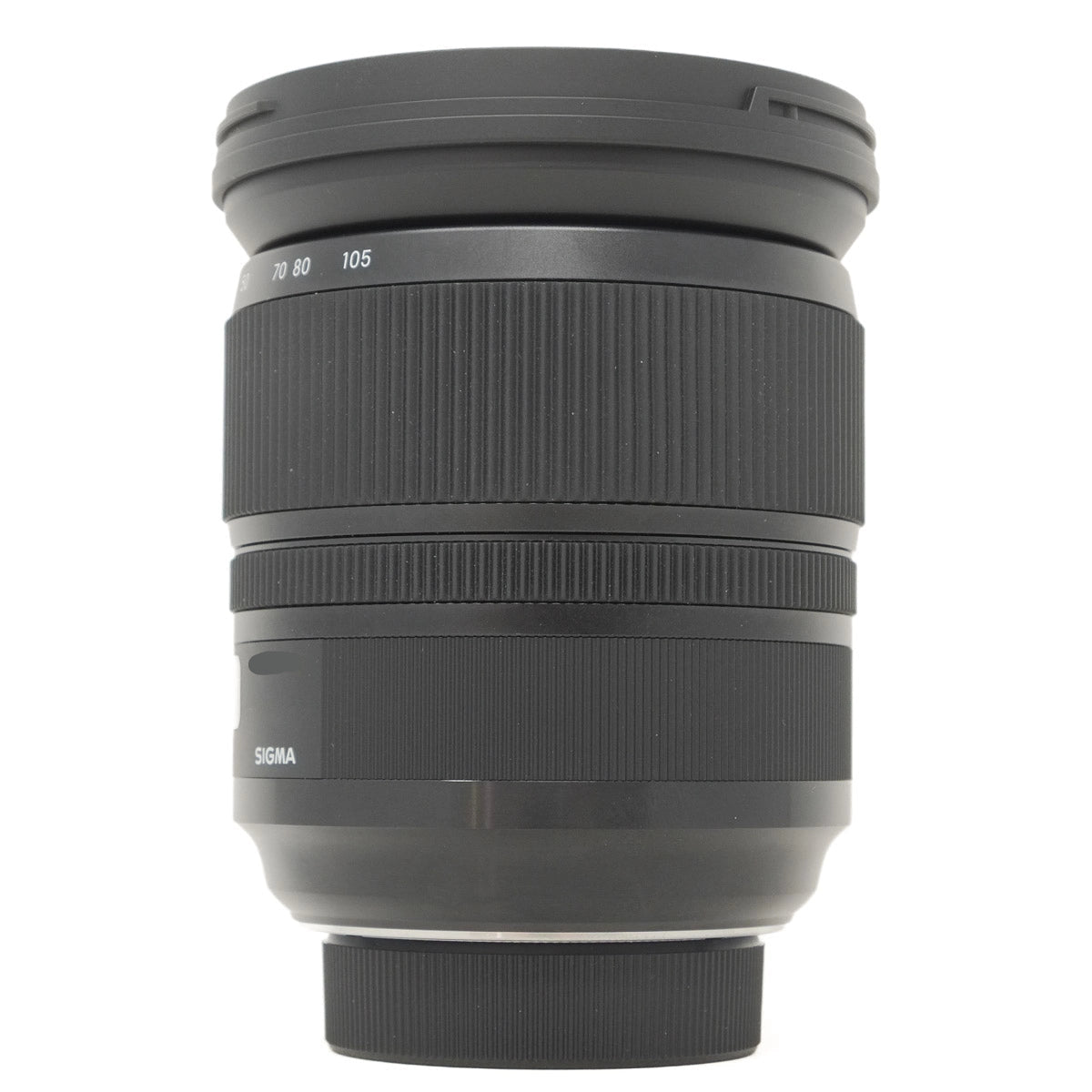 Sigma camera lens on a white background