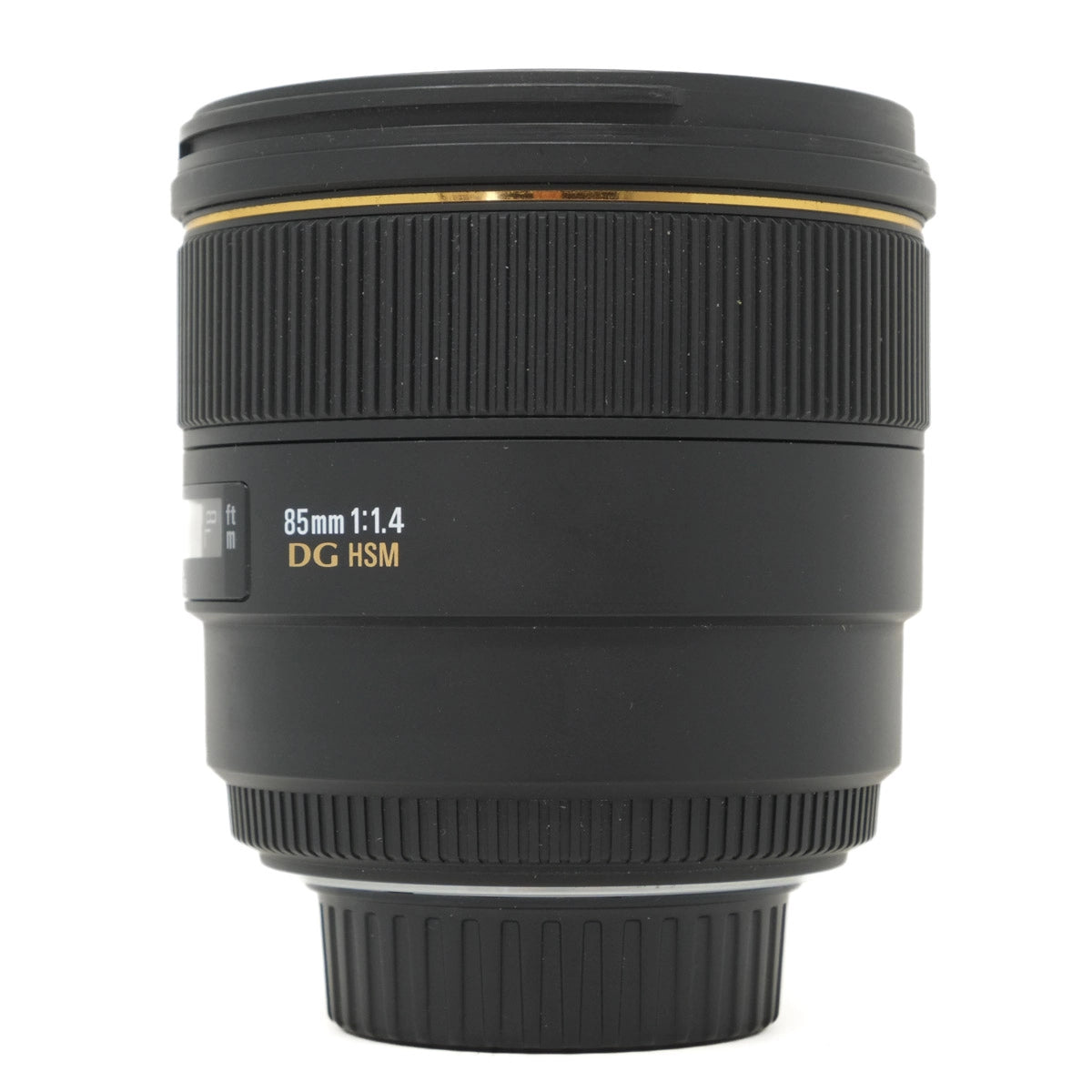 Used Sigma 85mm f1.4 EX DG Nikon - Boxed - side angle 