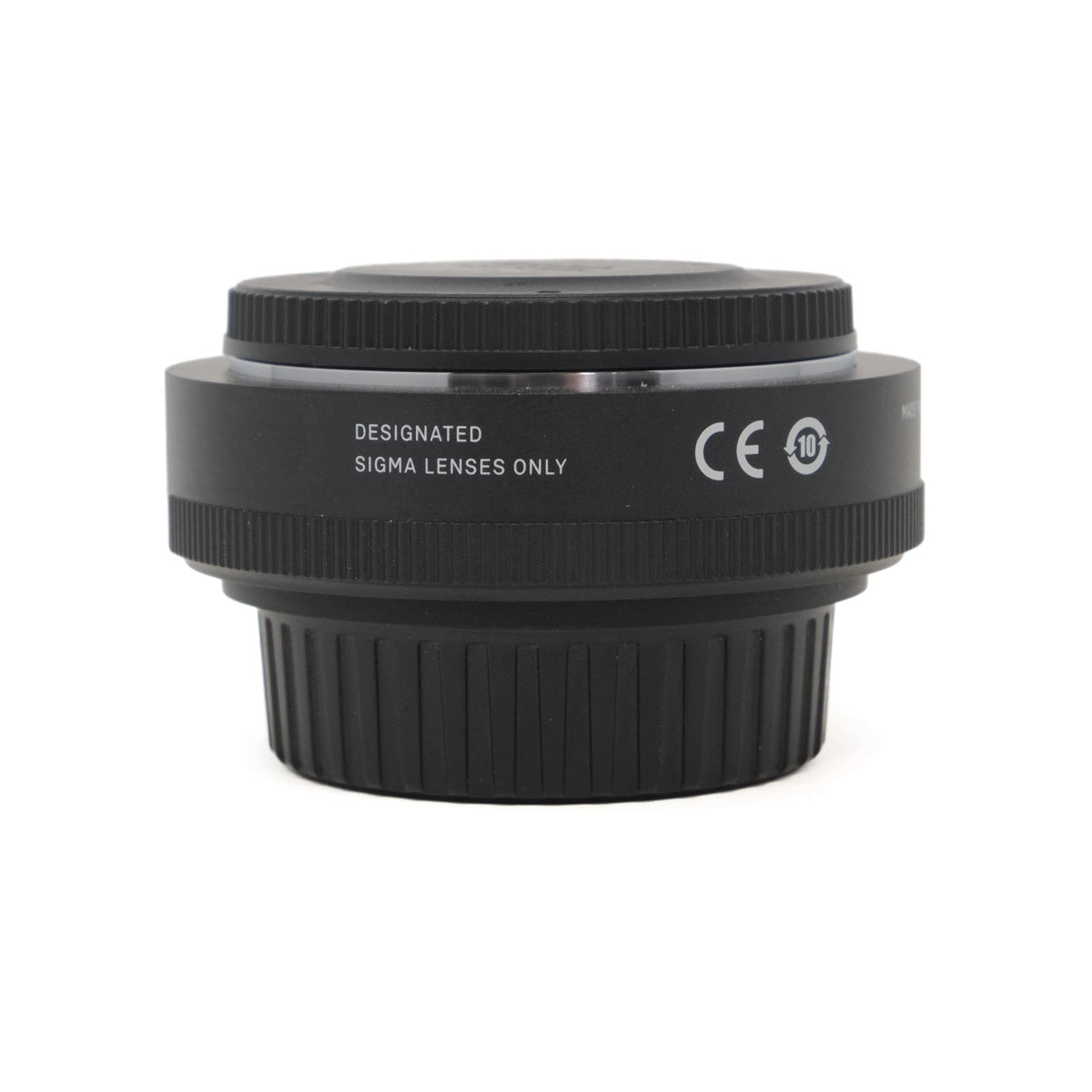 Used Sigma TC-1401 1.4X converter In Nikon F mount - side angle 