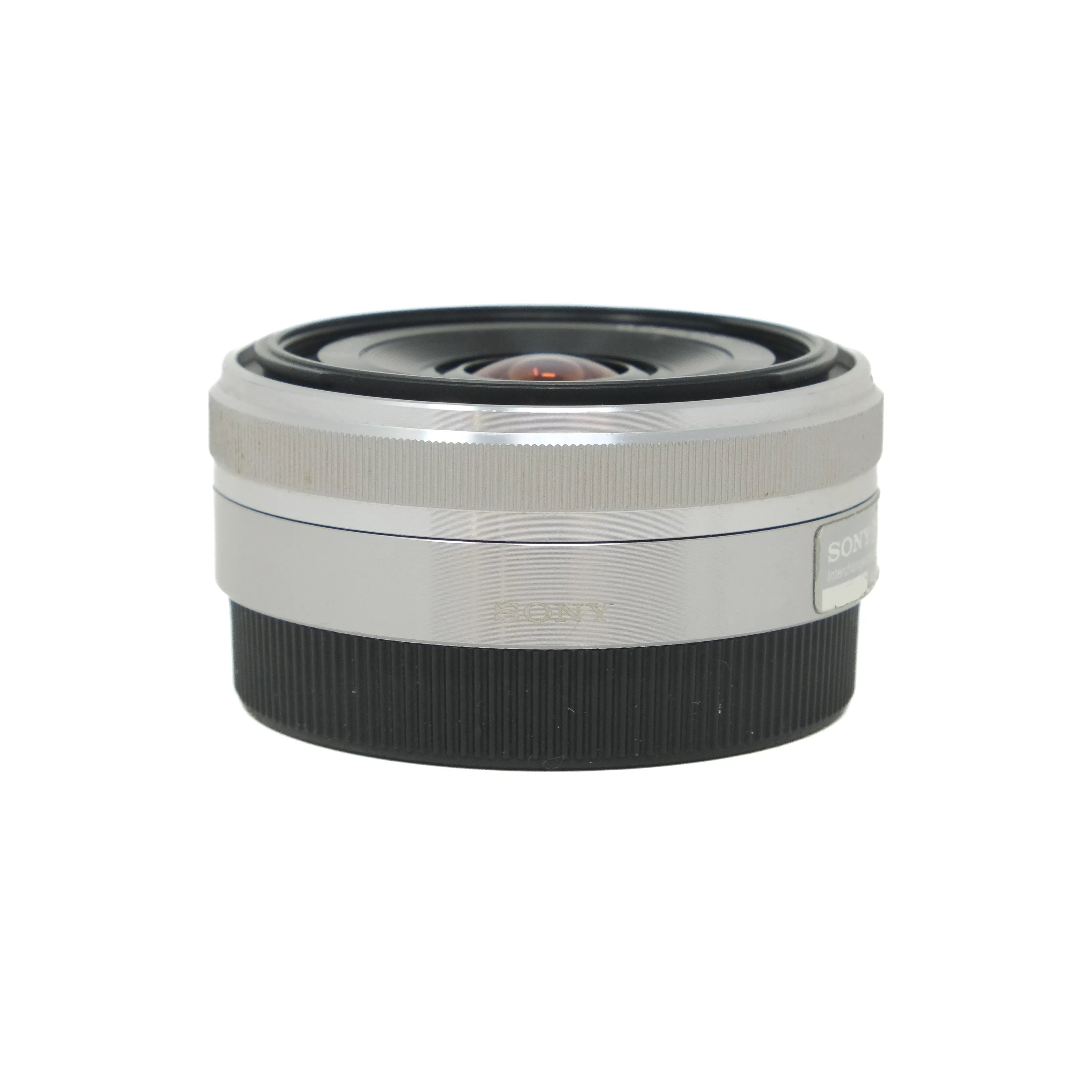Sony camera lens on a white background
