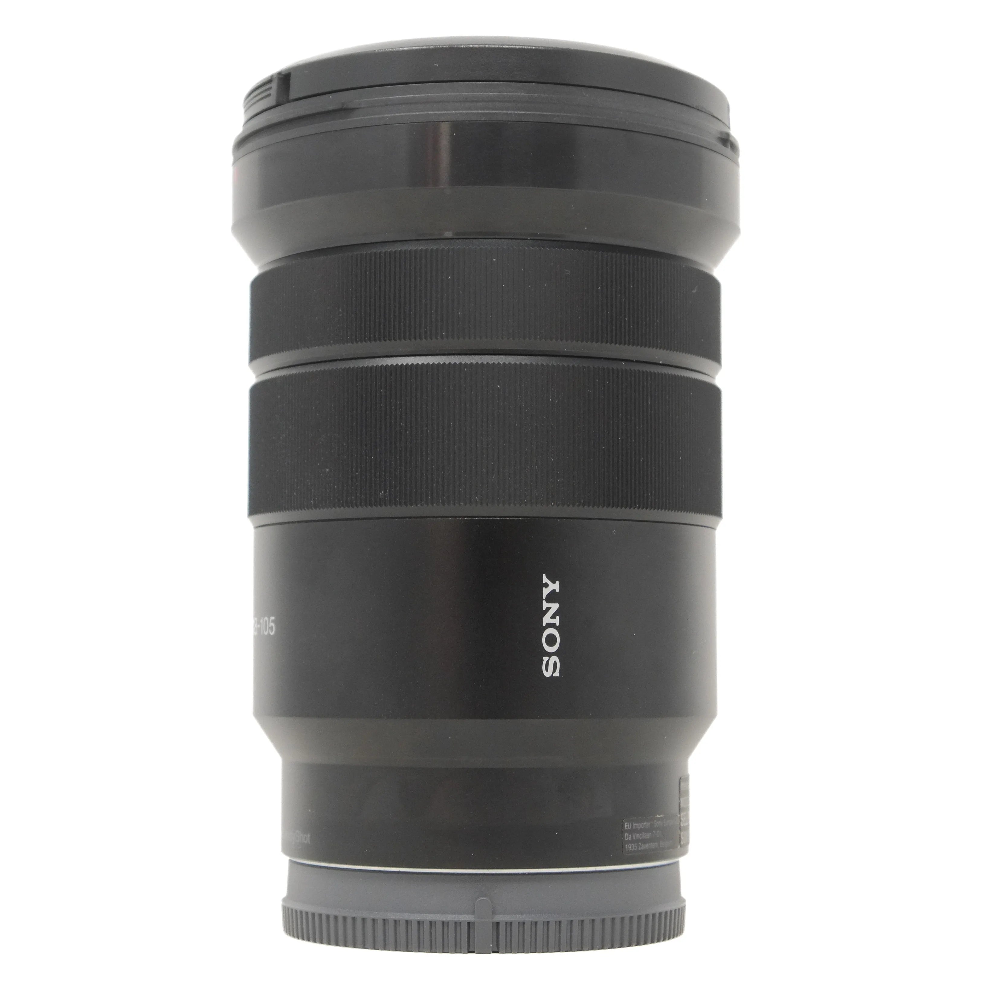 Sony camera lens on a white background