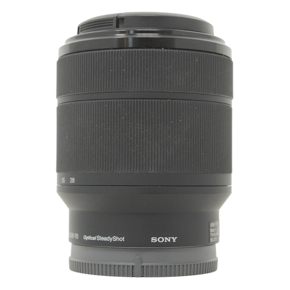 Sony camera lens on a white background