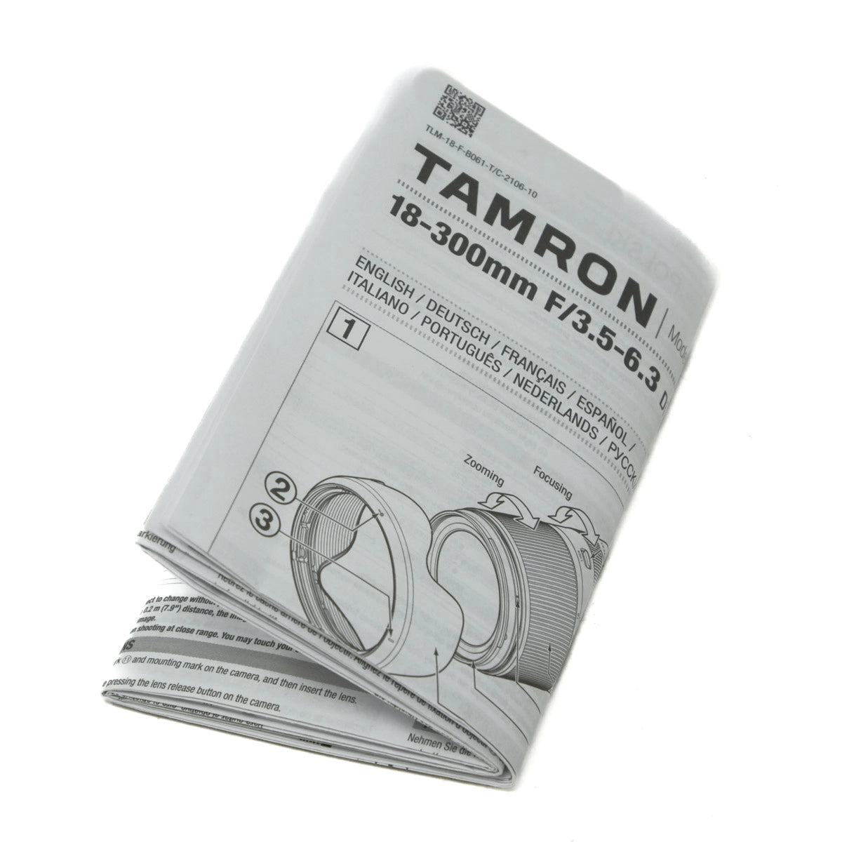 Used Tamron 18-300mm f3.5-6.3 Di III-A VC VXD Lens for Fujifilm X - Instructions 