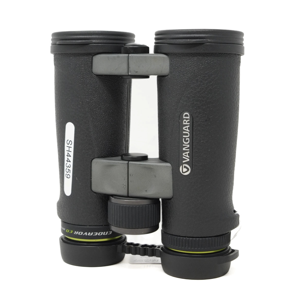 Black binoculars with 'Vanguard' branding on a white background