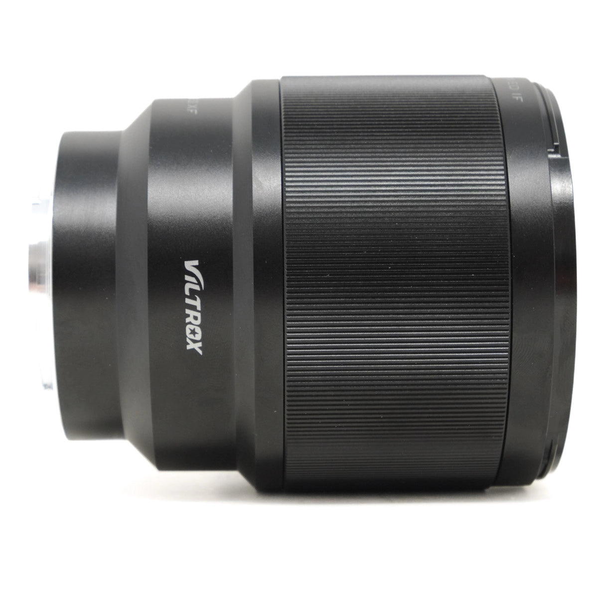 Black camera lens with 'Viltrox' branding on a white background