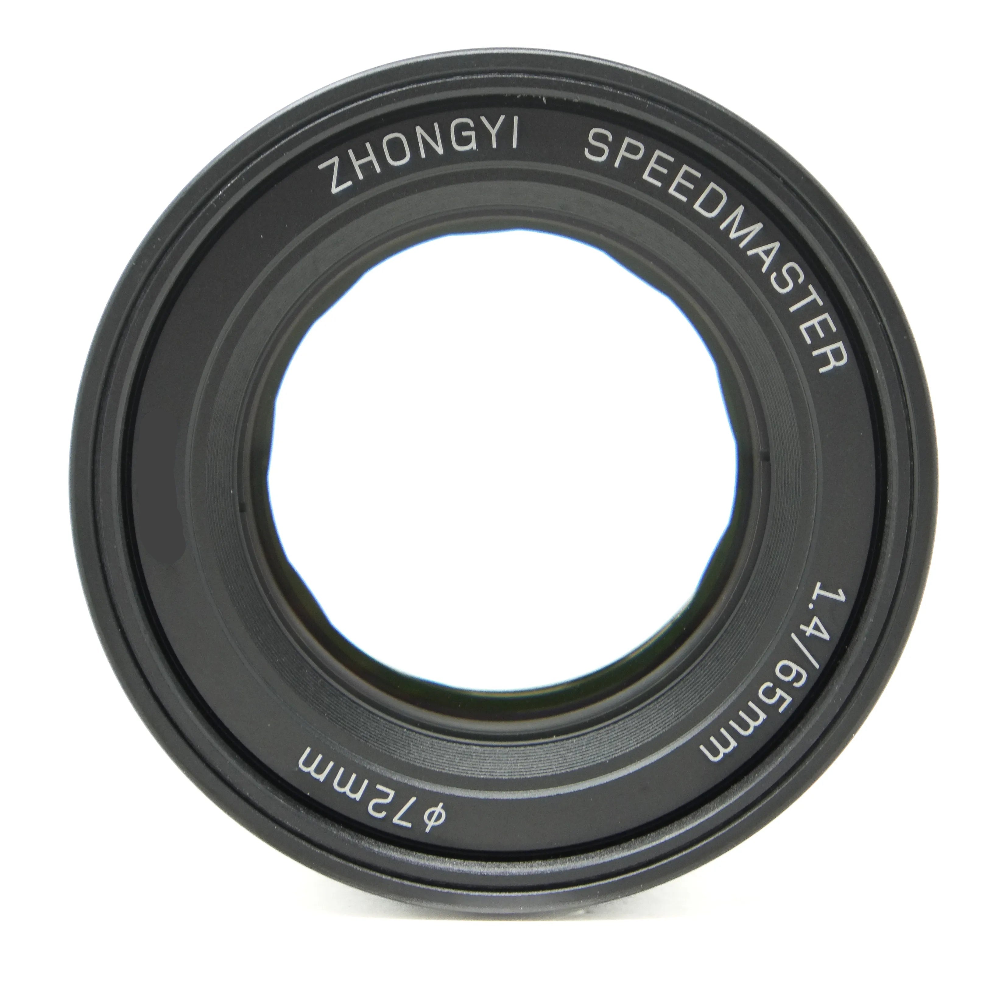 Used Zhongyi Speedmaster 65mm F1.4 Fujifilm GFX Mount - top angle 