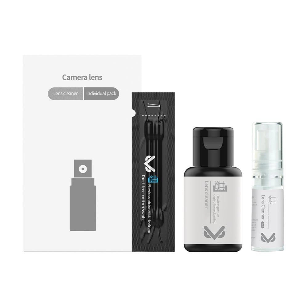 VSGO Lens Cleaning Kit front angle of box and contents