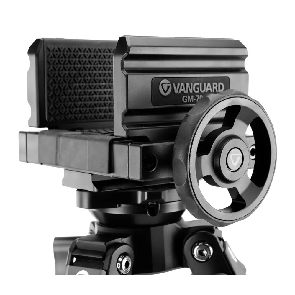 Camera lens with a black and silver design on a white background