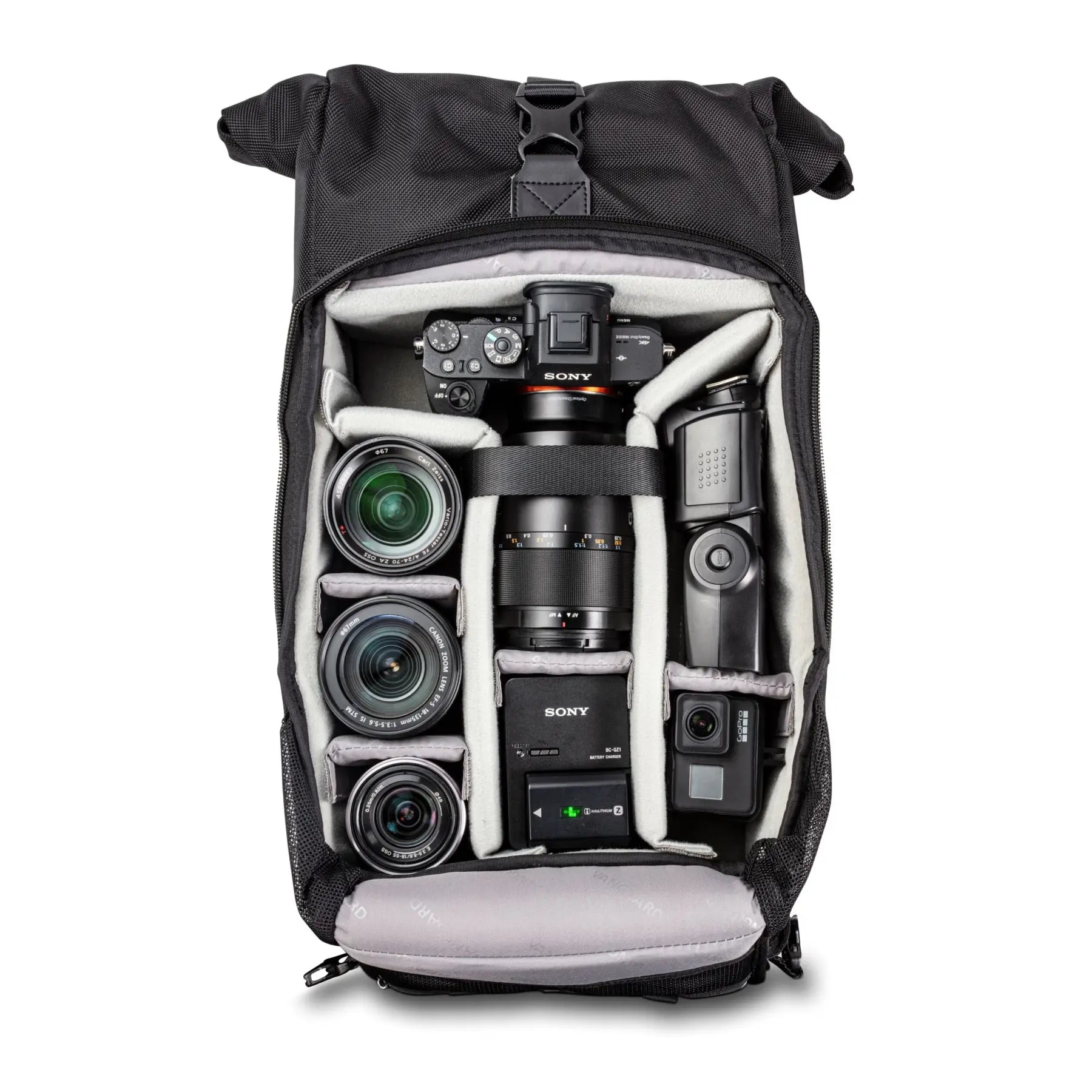 Vanguard VEO Select 43RB BK - 12 Litre Roll-Top Backpack - Black