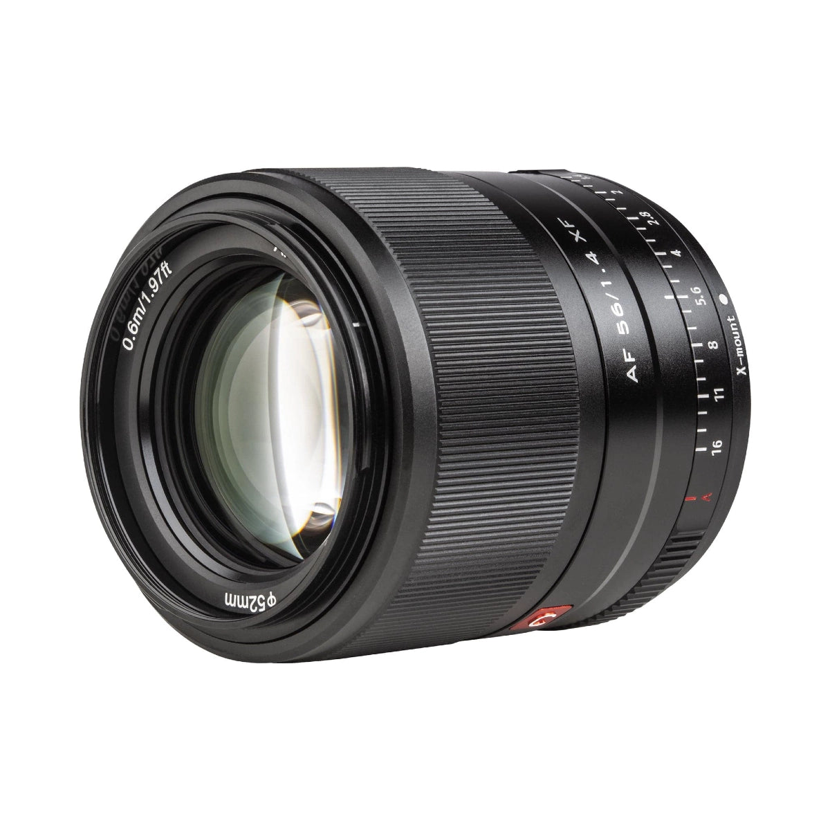 Viltrox AF 56mm f1.4 XF Lens - Fujifilm X side angle
