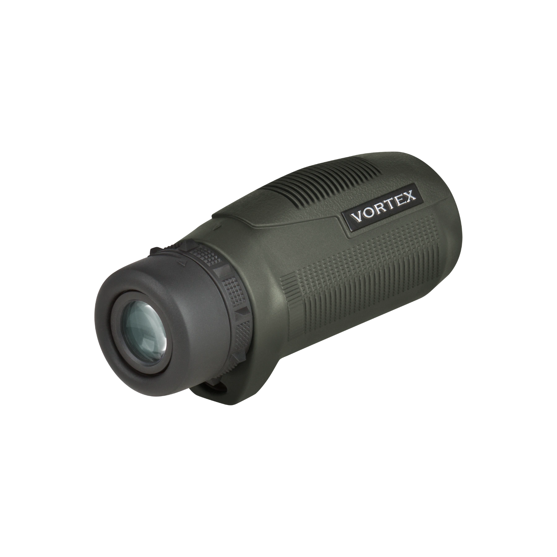 A Vortex monocular in matte green, shown at a three-quarter angle on a clean white background.