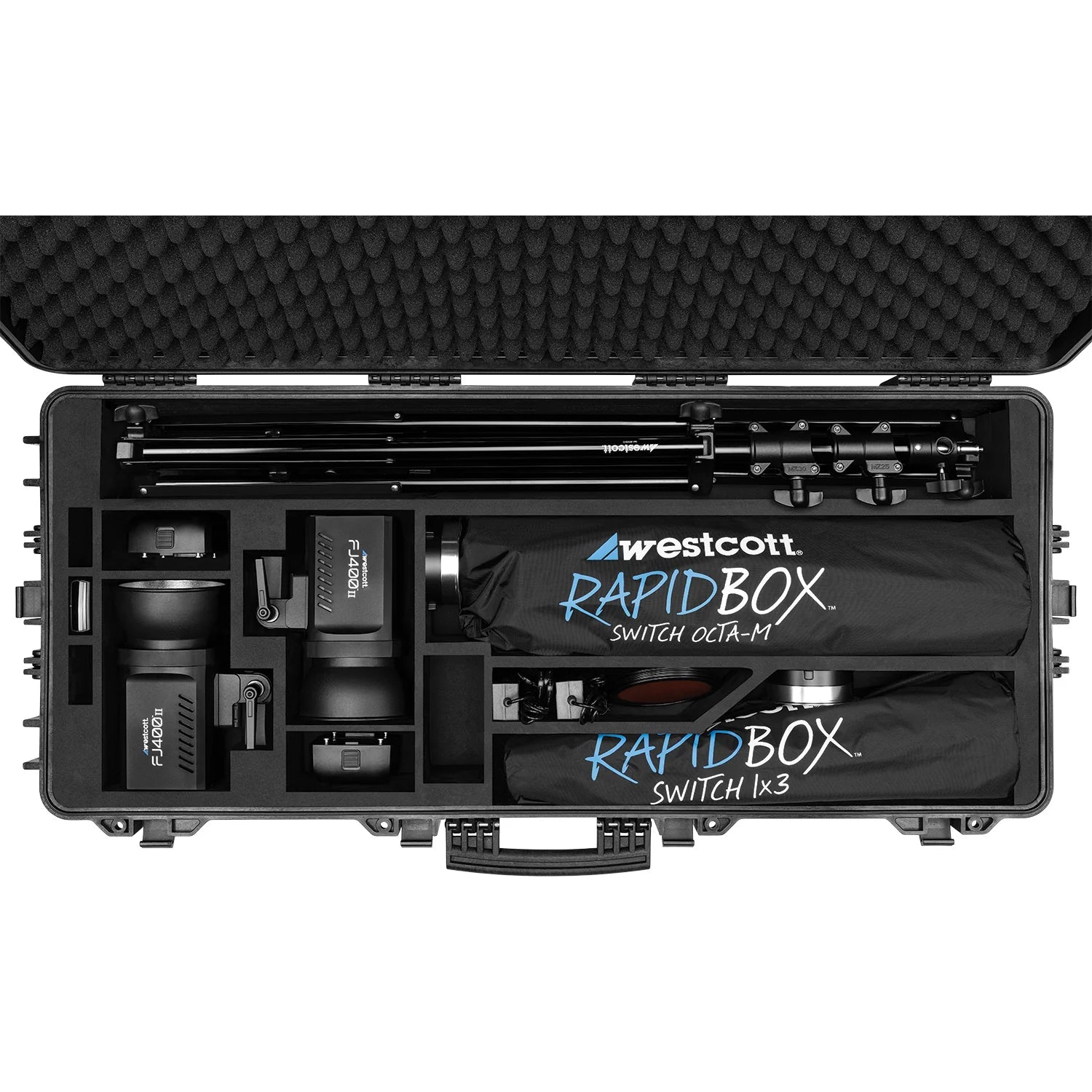Westcott FJ400 II Strobe 2-Light Location Hard Case Kit with FJ-X3 M Universal Wireless Trigger - (5715M)