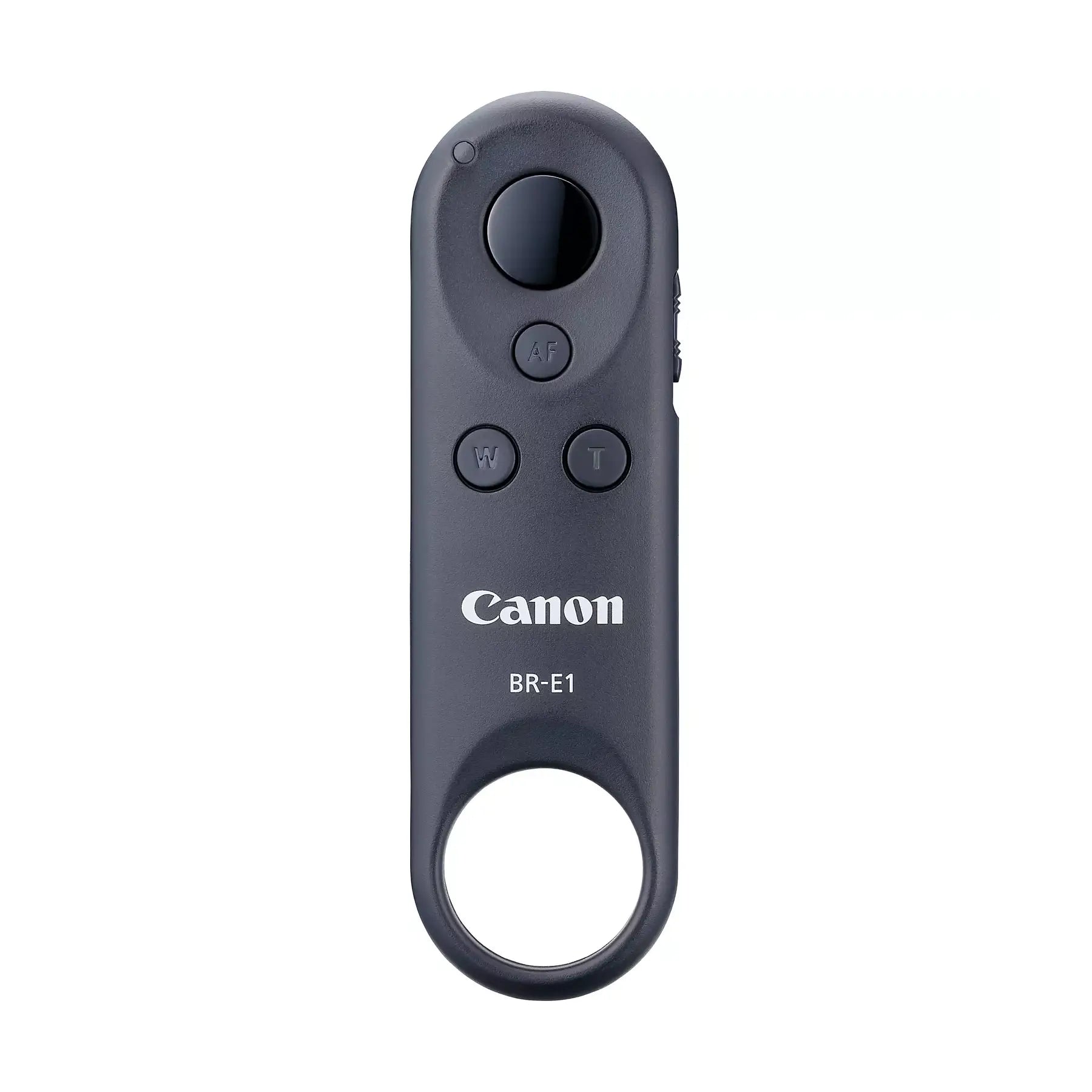 A black Canon BR-E1 Wireless Remote Control for cameras.