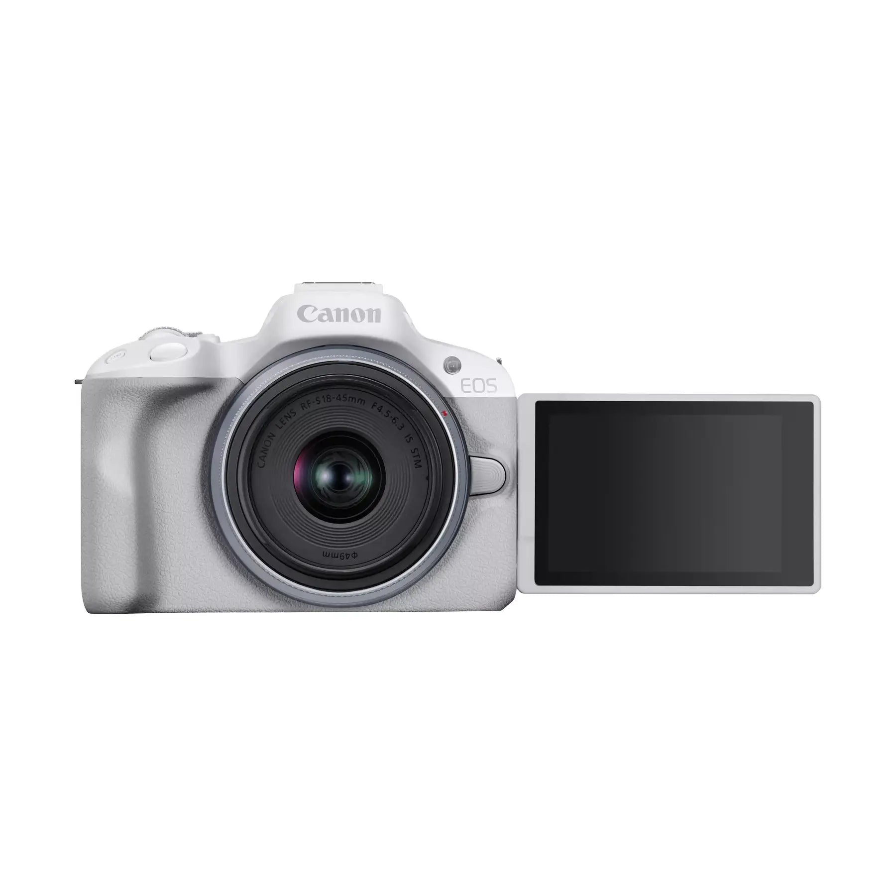 Canon EOS R50 Camera with RF-S 18-45mm Lens Kit - White